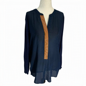 𝅺anthropologie Wylie Tunic By Sundays in Brooklyn Navy Sz Sm